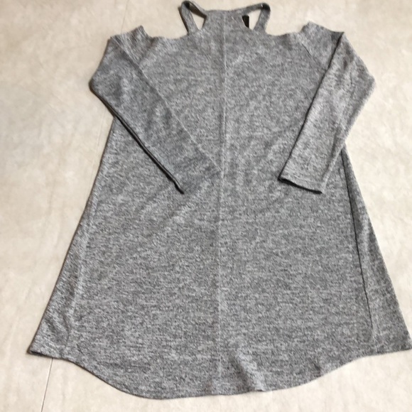 Heather Gray Open Shoulder Dress Size S - Picture 2 of 7